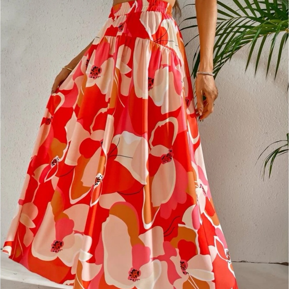 Floral print A Line Skirt